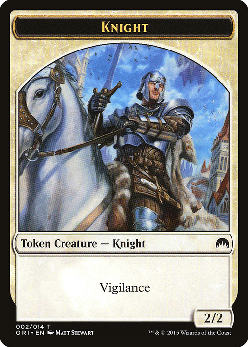 Knight (ORI-002) [Tokens] Magic Origins Tokens MTG Single Wizards of the Coast