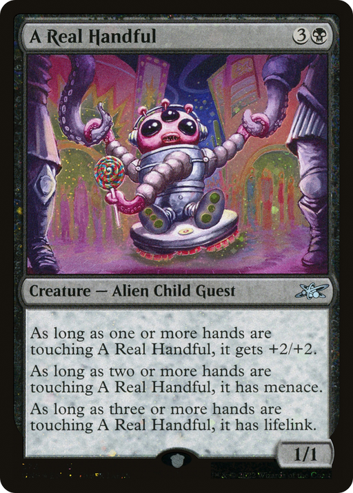 A Real Handful (Galaxy Foil) (UNF-373) [Unfinity] Foil MTG Single Wizards of the Coast