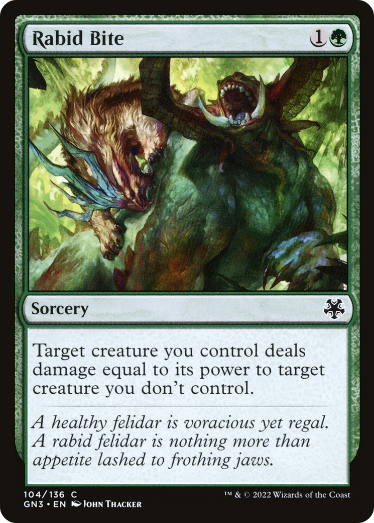 Rabid Bite (GN3-104) [Misc] Game Night: Free-for-All MTG Single Wizards of the Coast