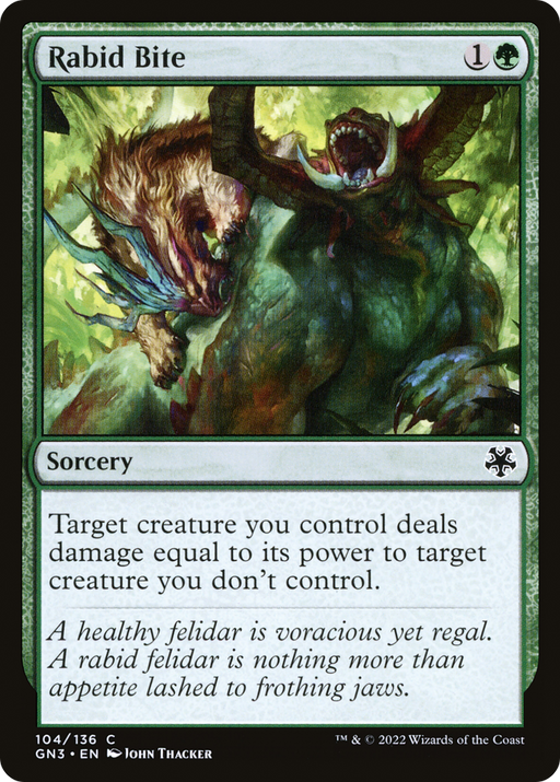 Rabid Bite (GN3-104) [Misc] Game Night: Free-for-All MTG Single Wizards of the Coast