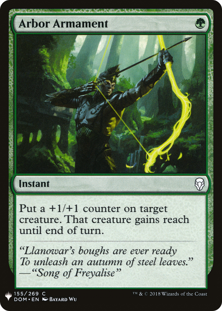 Arbor Armament (LIST-DOM-155) [Mystery Booster] The List MTG Single Wizards of the Coast