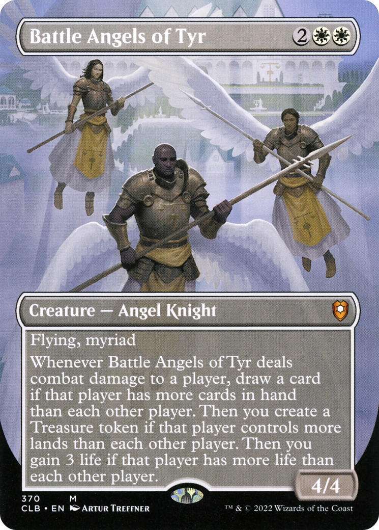 Battle Angels of Tyr (Borderless Alternate Art) [Commander Legends: Battle for Baldur's Gate] MTG Single Magic: The Gathering