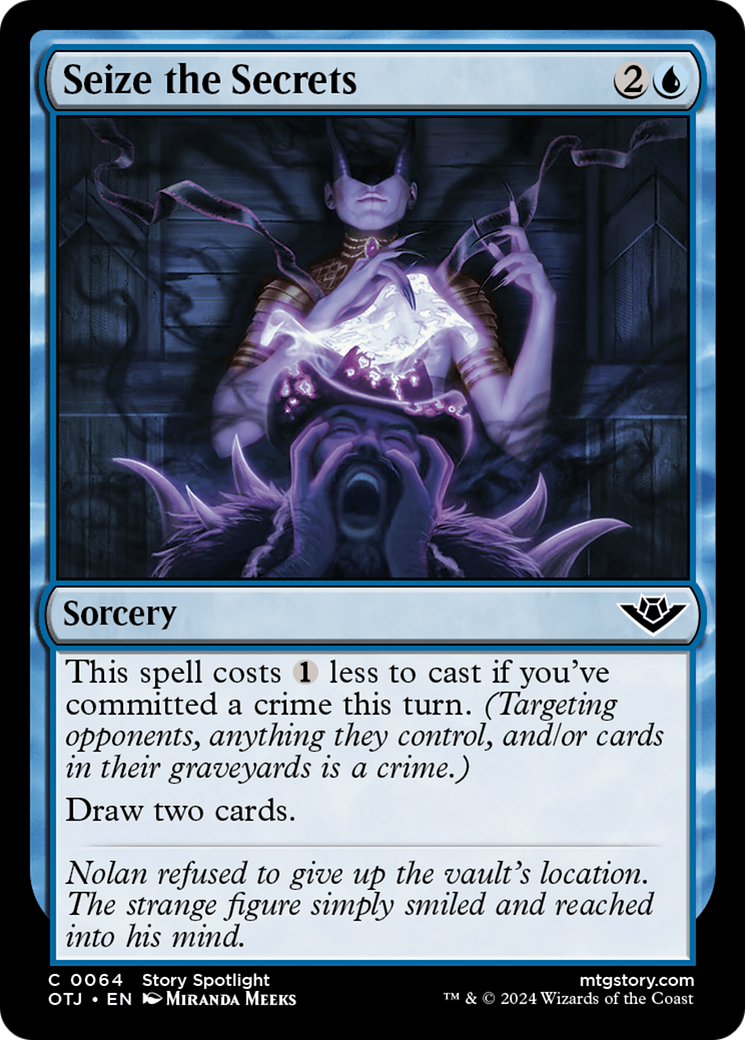 Seize the Secrets (OTJ-064) [Outlaws of Thunder Junction] MTG Single Wizards of the Coast