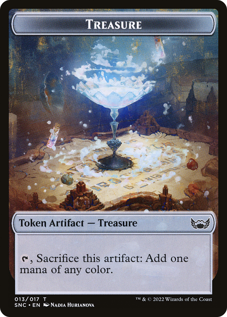 Treasure Token (017) (SNC-017) [Tokens] Streets of New Capenna Tokens MTG Single Wizards of the Coast