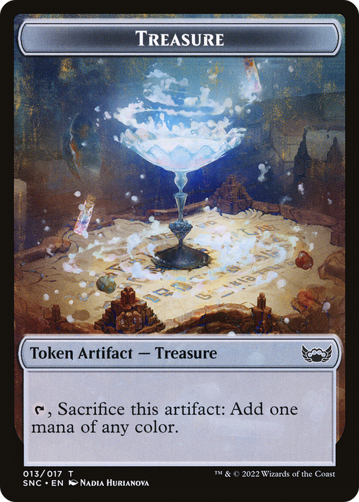 Treasure Token (017) (SNC-017) [Tokens] Streets of New Capenna Tokens MTG Single Wizards of the Coast