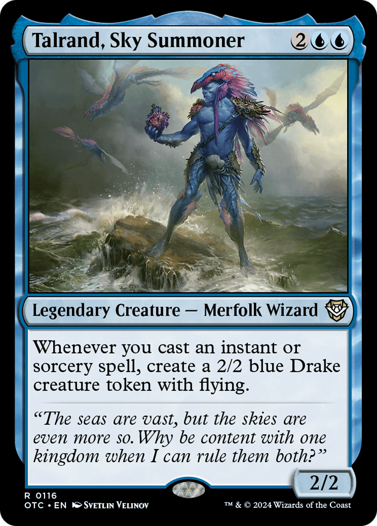Talrand, Sky Summoner (OTC-116) [Outlaws of Thunder Junction Commander] MTG Single Wizards of the Coast