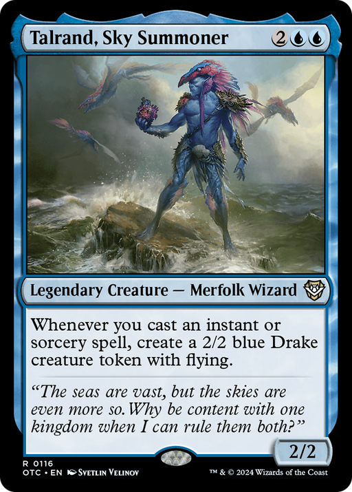 Talrand, Sky Summoner (OTC-116) [Outlaws of Thunder Junction Commander] MTG Single Wizards of the Coast