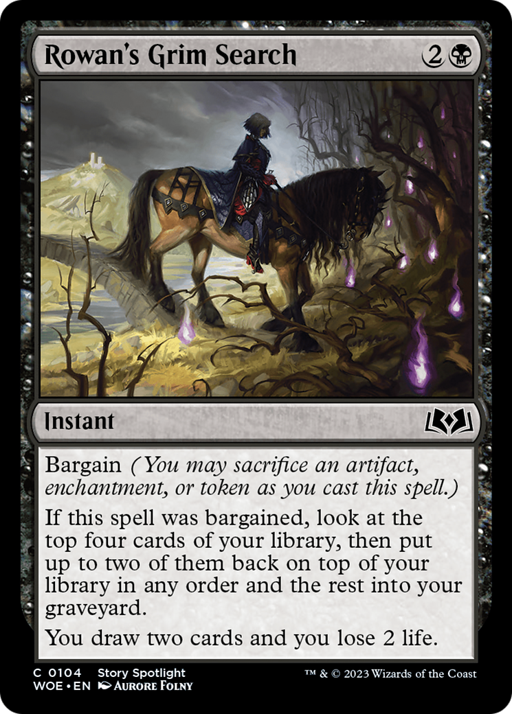 Rowan's Grim Search (WOE-104) [Wilds of Eldraine] MTG Single Wizards of the Coast