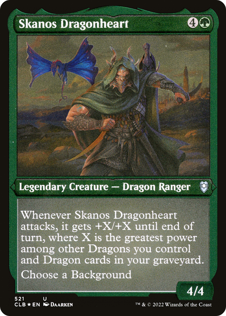 Skanos Dragonheart (CLB-521) [Commander Legends: Battle for Baldur's Gate] Etched Foil MTG Single Wizards of the Coast