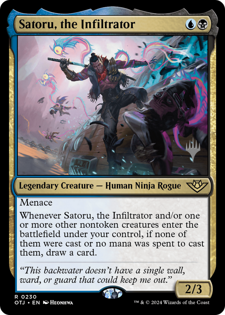 Satoru, the Infiltrator (PPOTJ-230) [Outlaws of Thunder Junction Promos] MTG Single Wizards of the Coast