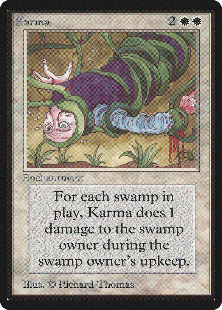 Karma (LEB-027) [Oldschool] Limited Edition Beta MTG Single Wizards of the Coast