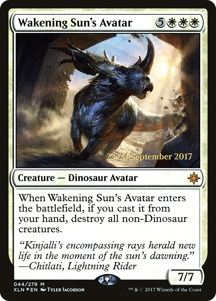 Wakening Sun's Avatar [Ixalan Prerelease Promos] MTG Single Magic: The Gathering