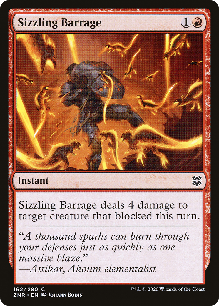 Sizzling Barrage (ZNR-162) [Zendikar Rising] Foil MTG Single Wizards of the Coast