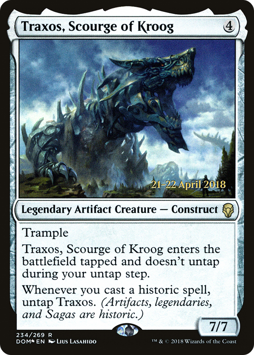 Traxos, Scourge of Kroog (PRE-234) [Dominaria Promos] Foil MTG Single Wizards of the Coast