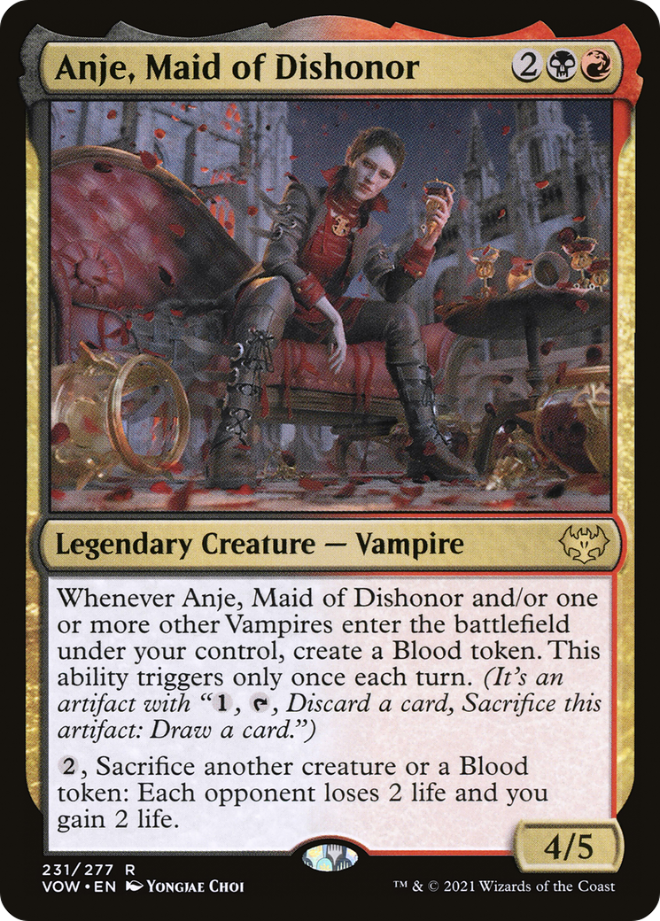 Anje, Maid of Dishonor (VOW-231) [Innistrad: Crimson Vow] Foil MTG Single Wizards of the Coast