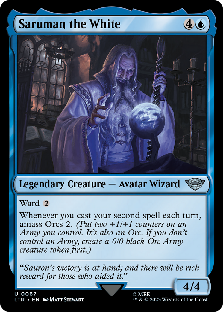 Saruman the White (LTR-067) [The Lord of the Rings: Tales of Middle-earth] MTG Single Wizards of the Coast
