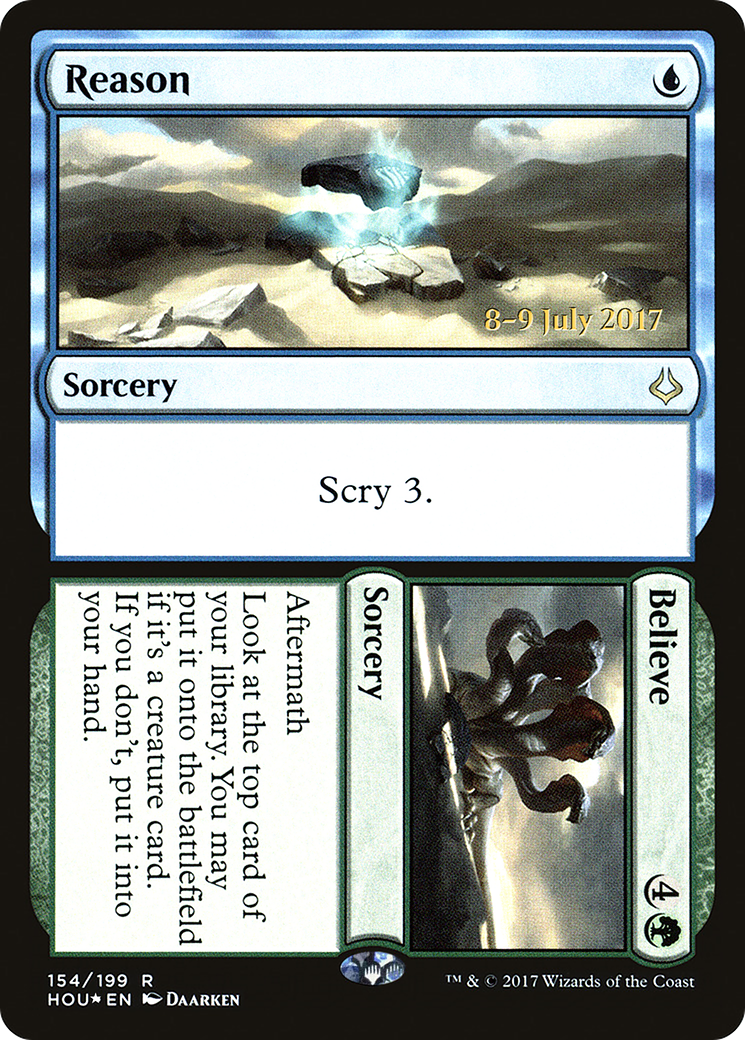 Reason // Believe (PRE-154) [Hour of Devastation Promos] Foil MTG Single Wizards of the Coast