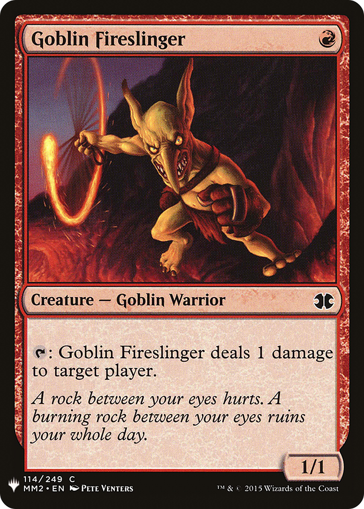 Goblin Fireslinger (LIST-114) [Mystery Booster] The List MTG Single Wizards of the Coast