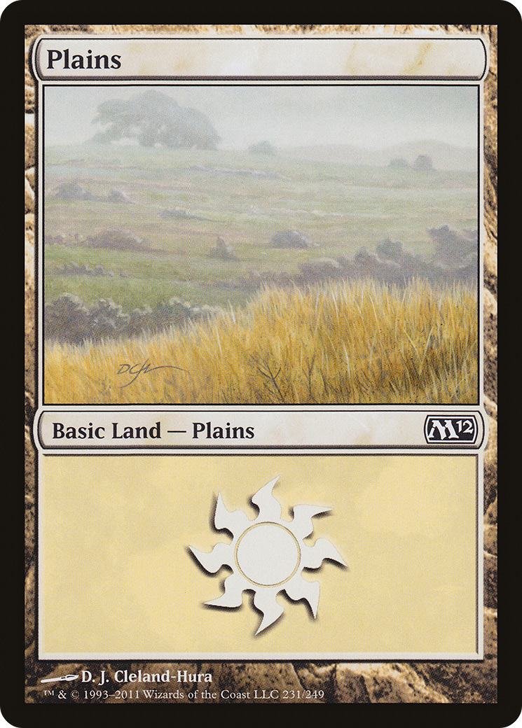 Plains (231) (M12-231) [Magic 2012] Foil MTG Single Wizards of the Coast