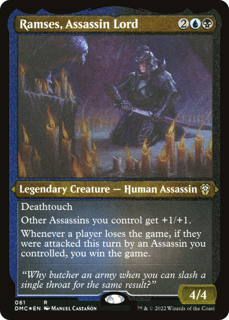 Ramses, Assassin Lord (DMC-061) [Dominaria United Commander] Etched Foil MTG Single Wizards of the Coast