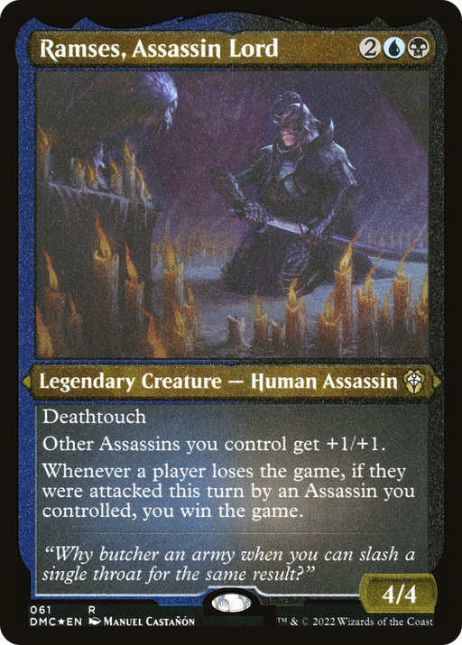 Ramses, Assassin Lord (DMC-061) [Dominaria United Commander] Etched Foil MTG Single Wizards of the Coast