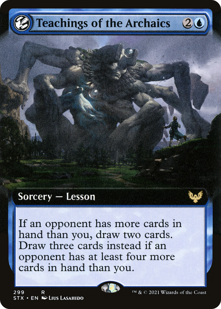 Teachings of the Archaics (STX-299) [Strixhaven: School of Mages] (Extended Art) MTG Single Wizards of the Coast