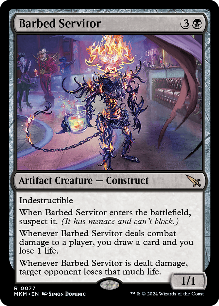 Barbed Servitor (MKM-077) [Murders at Karlov Manor] MTG Single Wizards of the Coast