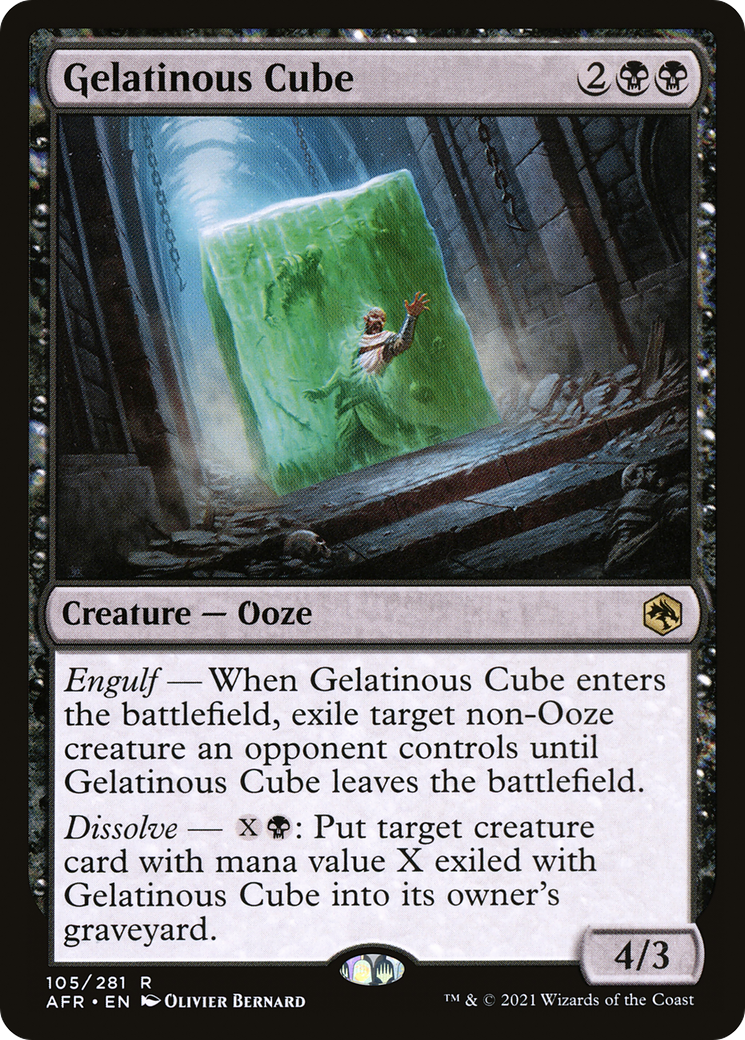 Gelatinous Cube (AFR-105) [Adventures in the Forgotten Realms] Foil MTG Single Wizards of the Coast