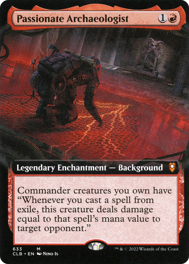 Passionate Archaeologist (CLB-633) [Commander Legends: Battle for Baldur's Gate] (Extended Art) Foil MTG Single Wizards of the Coast