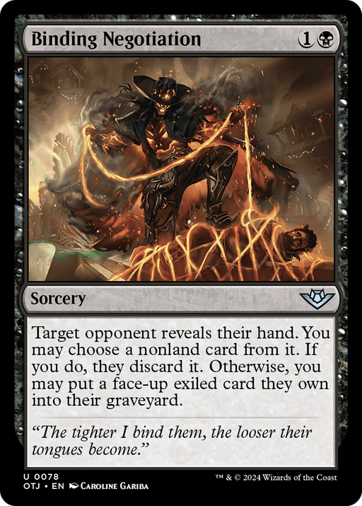 Binding Negotiation (OTJ-078) [Outlaws of Thunder Junction] MTG Single Wizards of the Coast