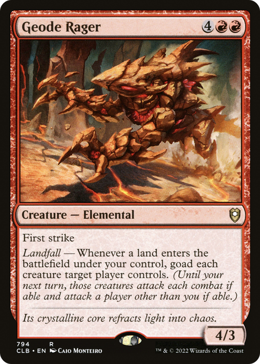 Geode Rager (CLB-794) [Commander Legends: Battle for Baldur's Gate] MTG Single Wizards of the Coast