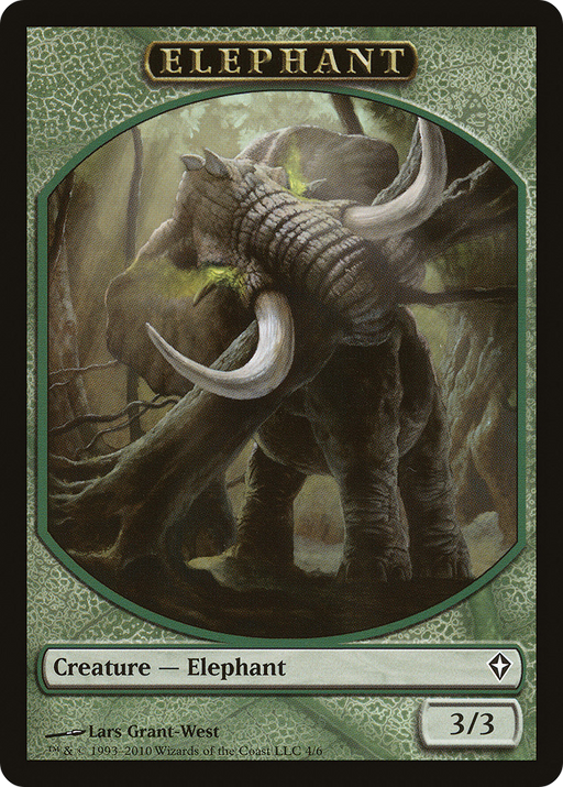 Elephant Token (WWK-004) [Tokens] Worldwake Tokens MTG Single Wizards of the Coast