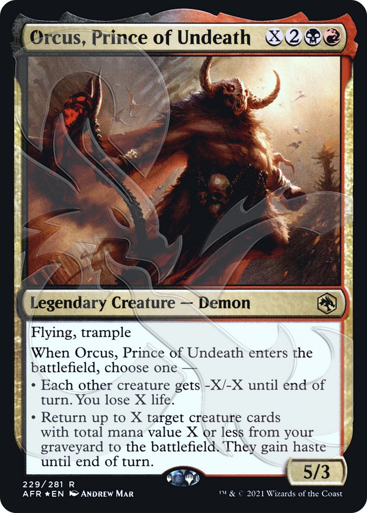 Orcus, Prince of Undeath (AFR&-229) [Adventures in the Forgotten Realms Promos] Foil MTG Single Wizards of the Coast