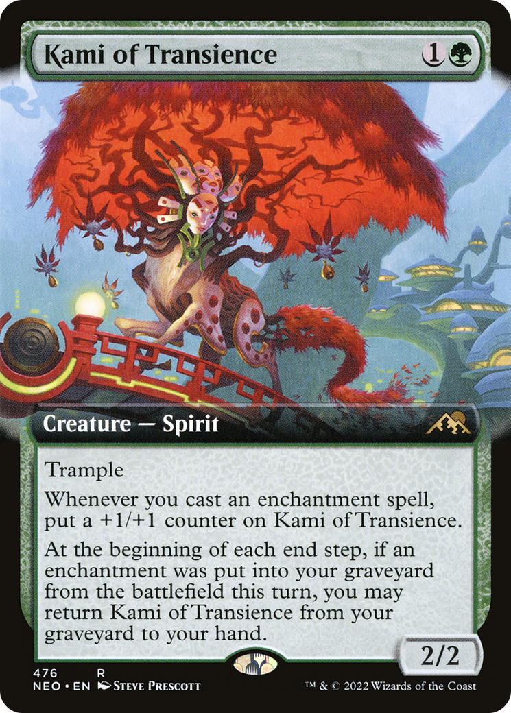 Kami of Transience (NEO-476) [Kamigawa: Neon Dynasty] (Extended Art) Foil MTG Single Wizards of the Coast