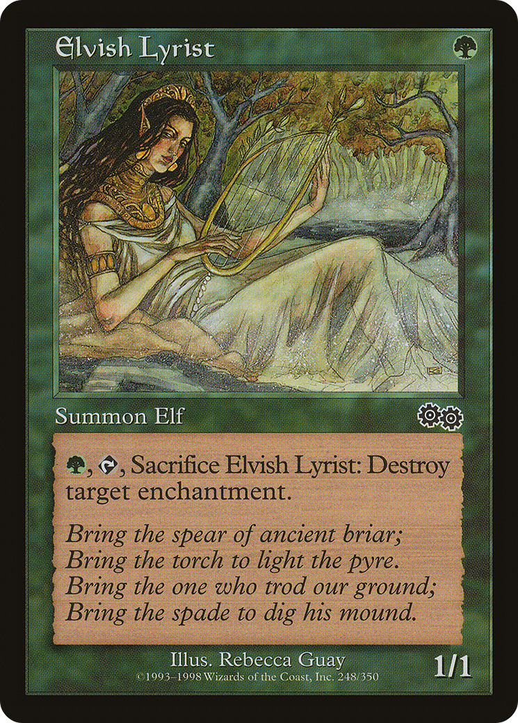 Elvish Lyrist (USG-248) [Urza's Saga] MTG Single Wizards of the Coast