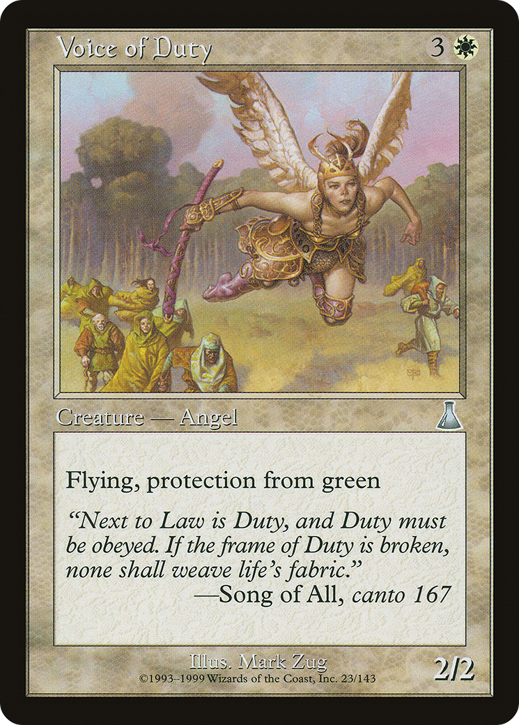 Voice of Duty (UDS-023) [Urza's Destiny] Foil MTG Single Wizards of the Coast