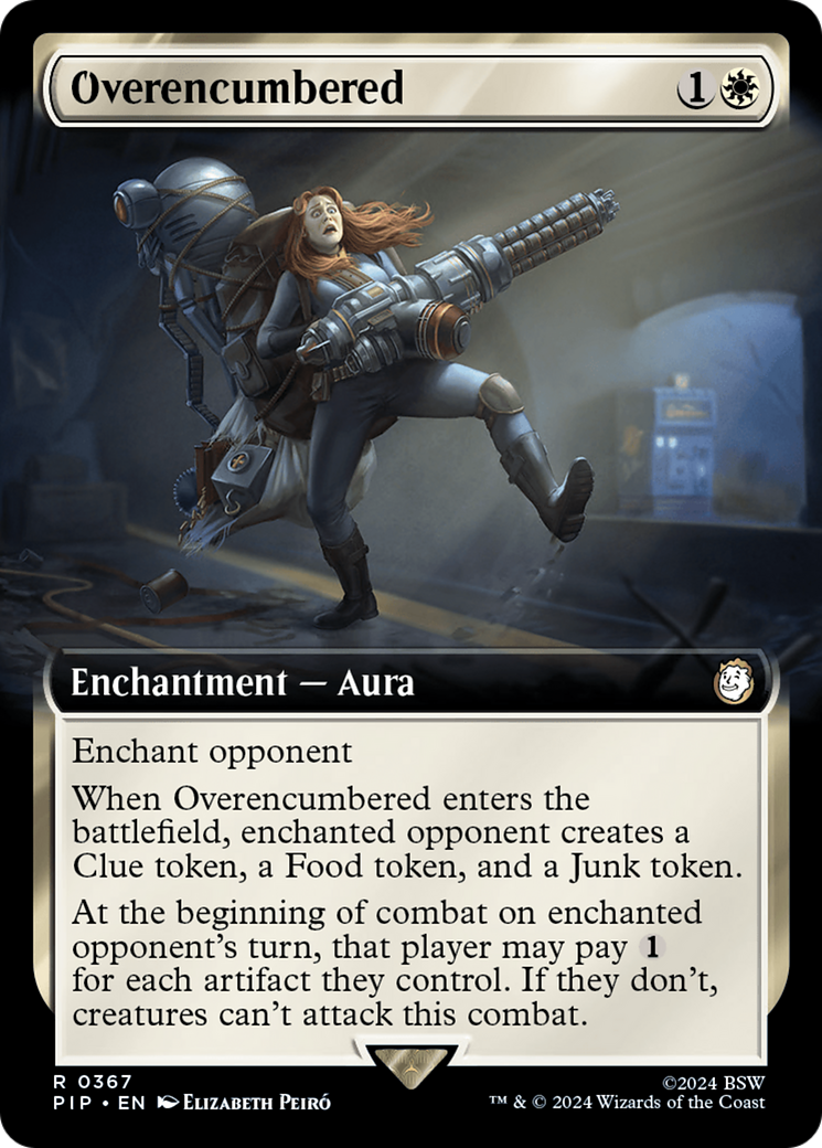 Overencumbered (PIP-367) [Fallout] (Extended Art) Foil MTG Single Wizards of the Coast