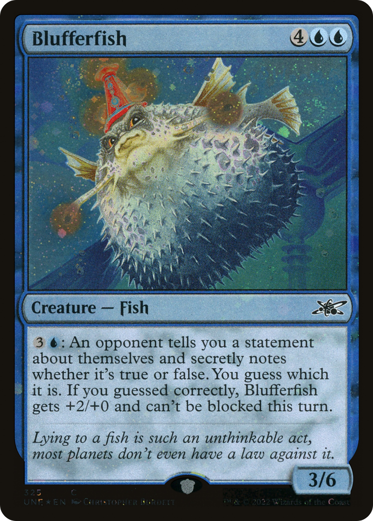 Blufferfish (Galaxy Foil) (UNF-325) [Unfinity] Foil MTG Single Wizards of the Coast