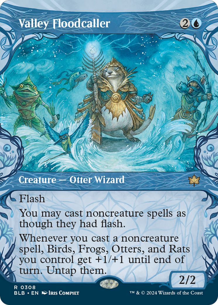 Valley Floodcaller (BLB-308) [Bloomburrow] (Showcase) (Borderless) MTG Single Wizards of the Coast