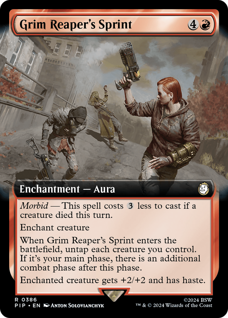 Grim Reaper's Sprint (PIP-386) [Fallout] (Extended Art) MTG Single Wizards of the Coast