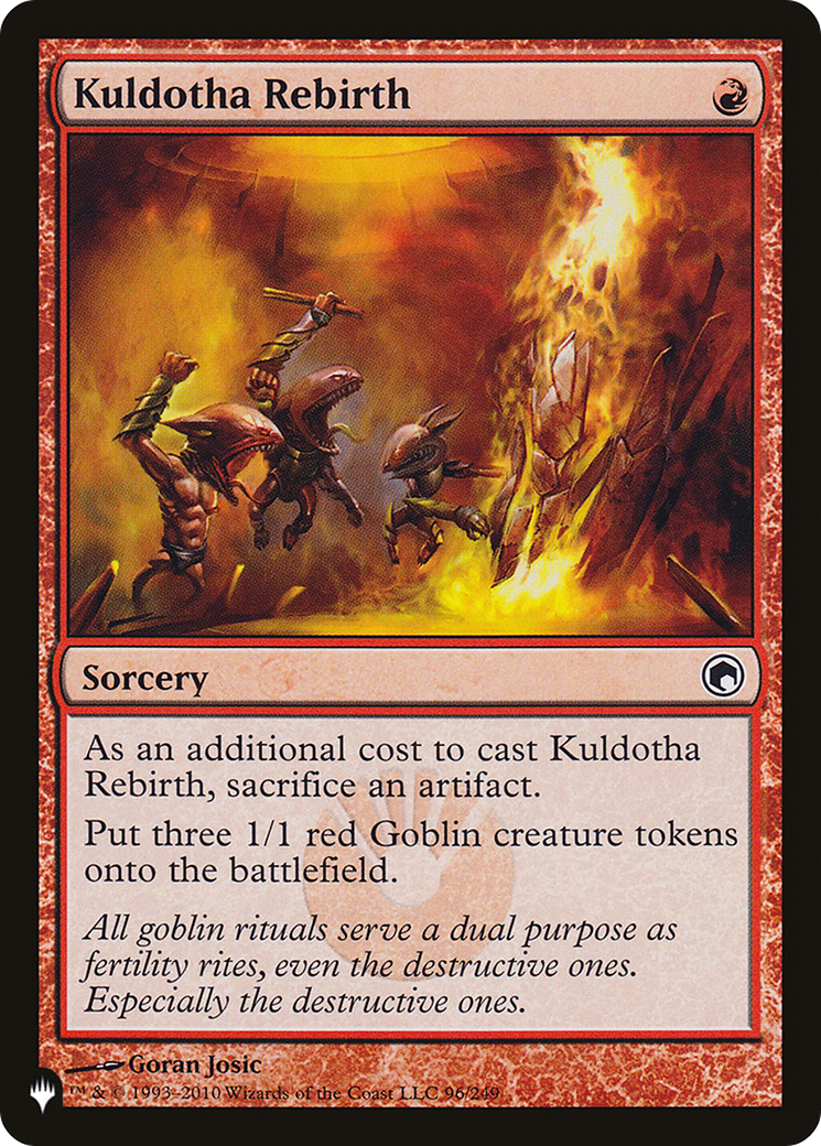 Kuldotha Rebirth (LIST-SOM-96) [Mystery Booster] The List MTG Single Wizards of the Coast
