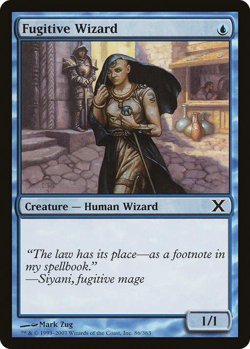 Fugitive Wizard (10E-086) [Tenth Edition] MTG Single Wizards of the Coast
