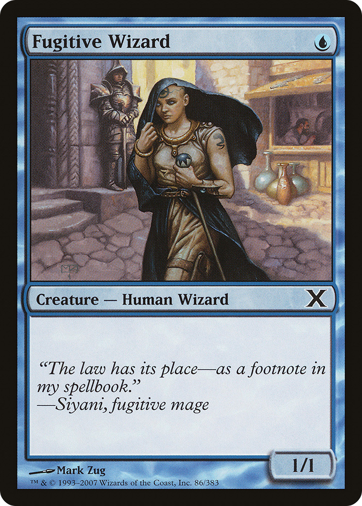 Fugitive Wizard (10E-086) [Tenth Edition] Foil MTG Single Wizards of the Coast