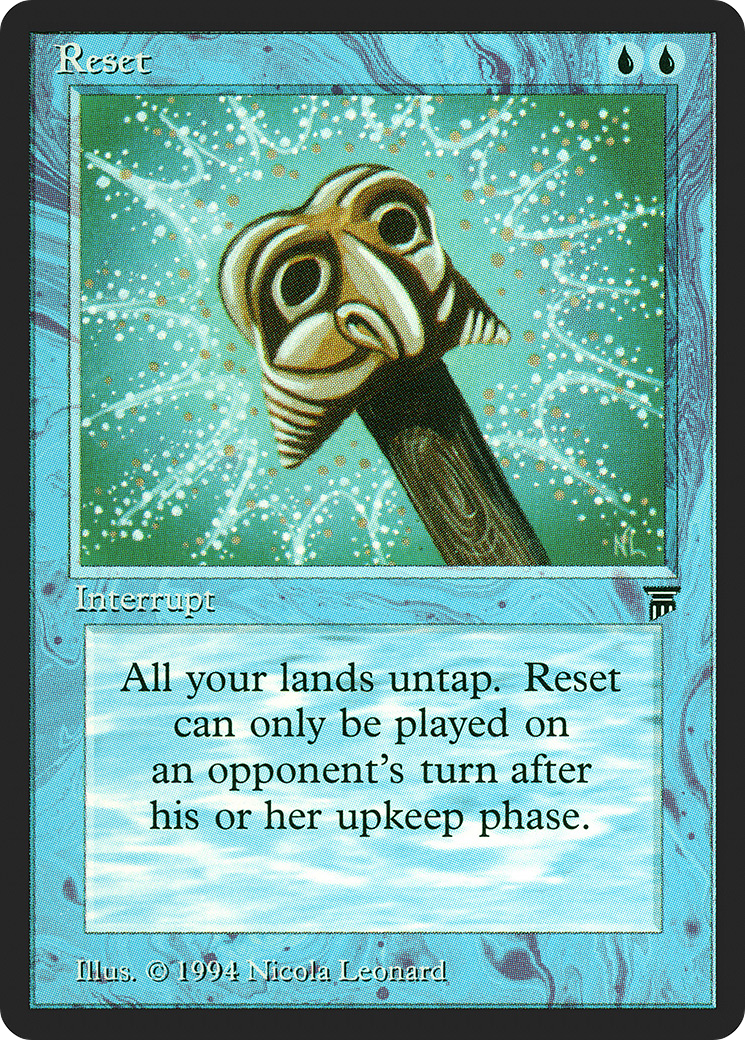 Reset (LEG-073) [Oldschool] Legends MTG Single Wizards of the Coast