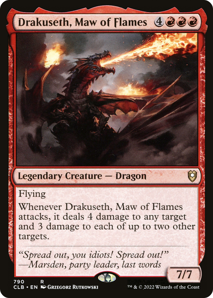 Drakuseth, Maw of Flames (CLB-790) [Commander Legends: Battle for Baldur's Gate] MTG Single Wizards of the Coast