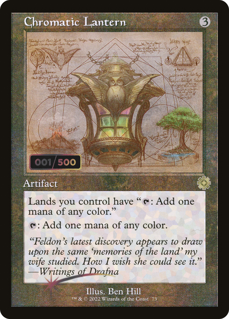 Chromatic Lantern (Schematic) (Serial Numbered) (BRR-073) [The Brothers' War Retro Artifacts] Foil MTG Single Wizards of the Coast