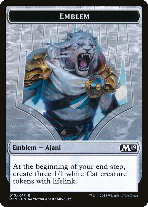 Ajani, Adversary of Tyrants Emblem (M19-015) [Tokens] Core Set 2019 Tokens MTG Single Wizards of the Coast