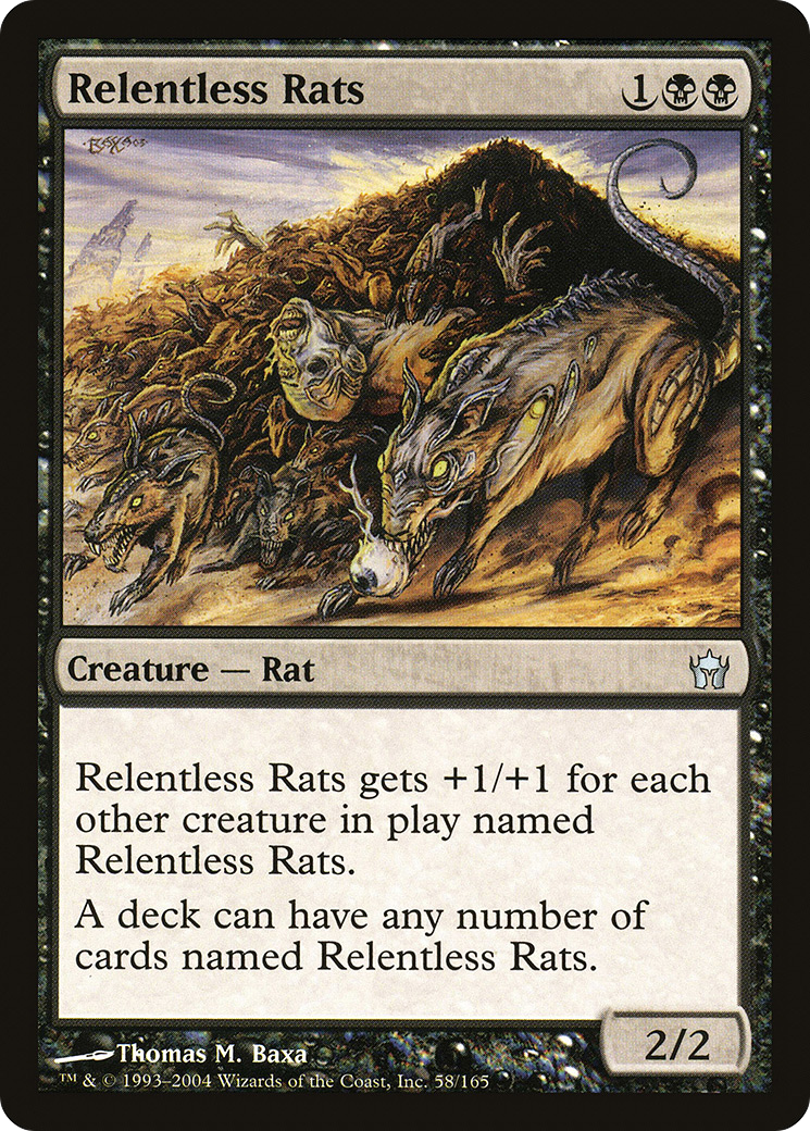 Relentless Rats (5DN-058) [Fifth Dawn] Foil MTG Single Wizards of the Coast
