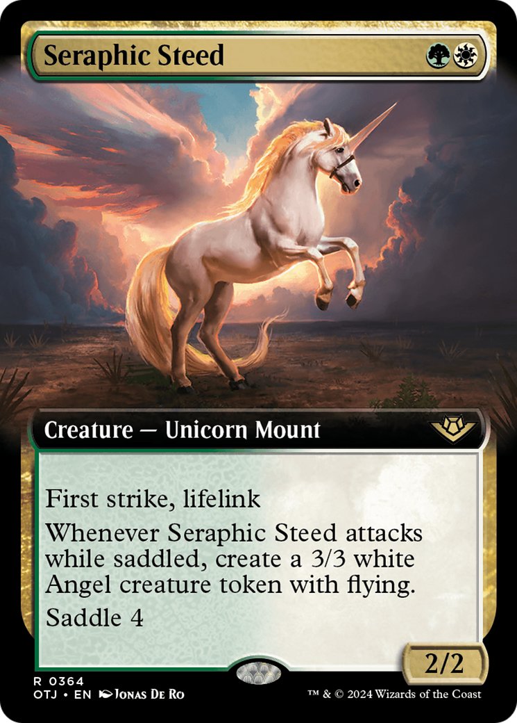 Seraphic Steed (OTJ-364) [Outlaws of Thunder Junction] (Extended Art) Foil MTG Single Wizards of the Coast
