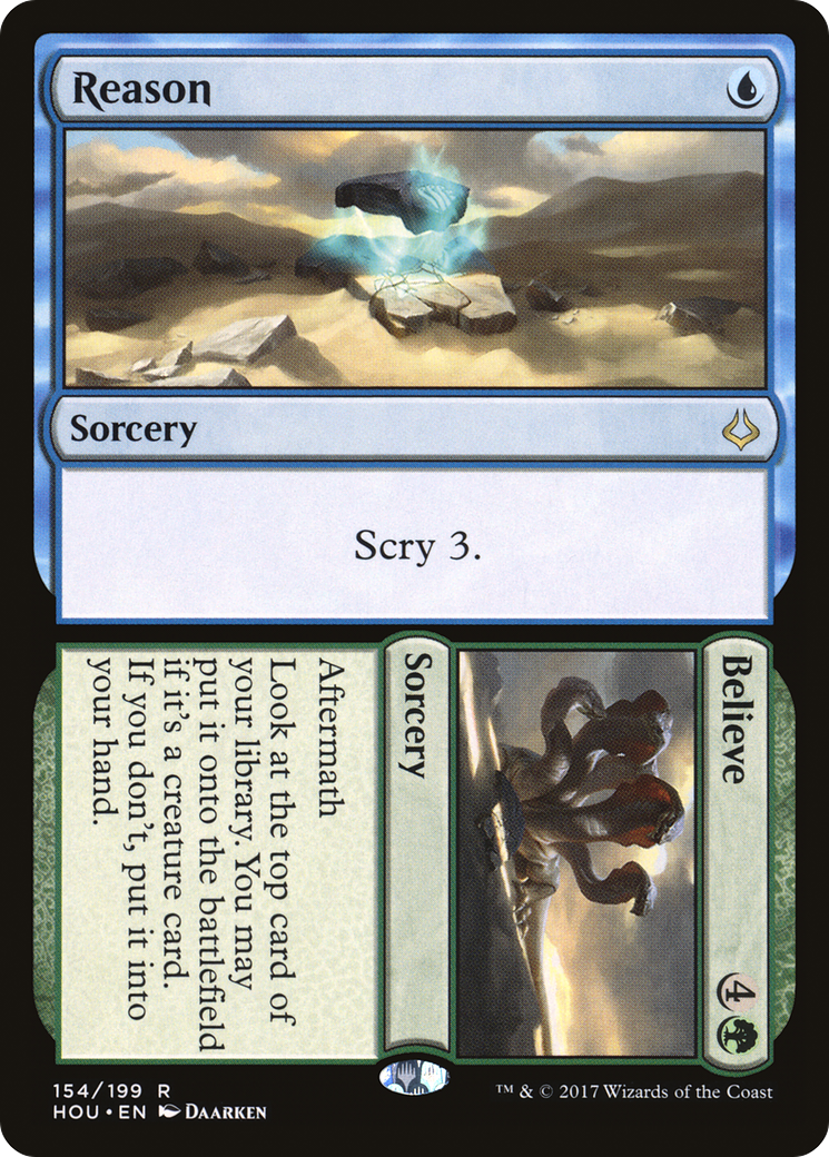 Reason // Believe (HOU-154) [Hour of Devastation] Foil MTG Single Wizards of the Coast